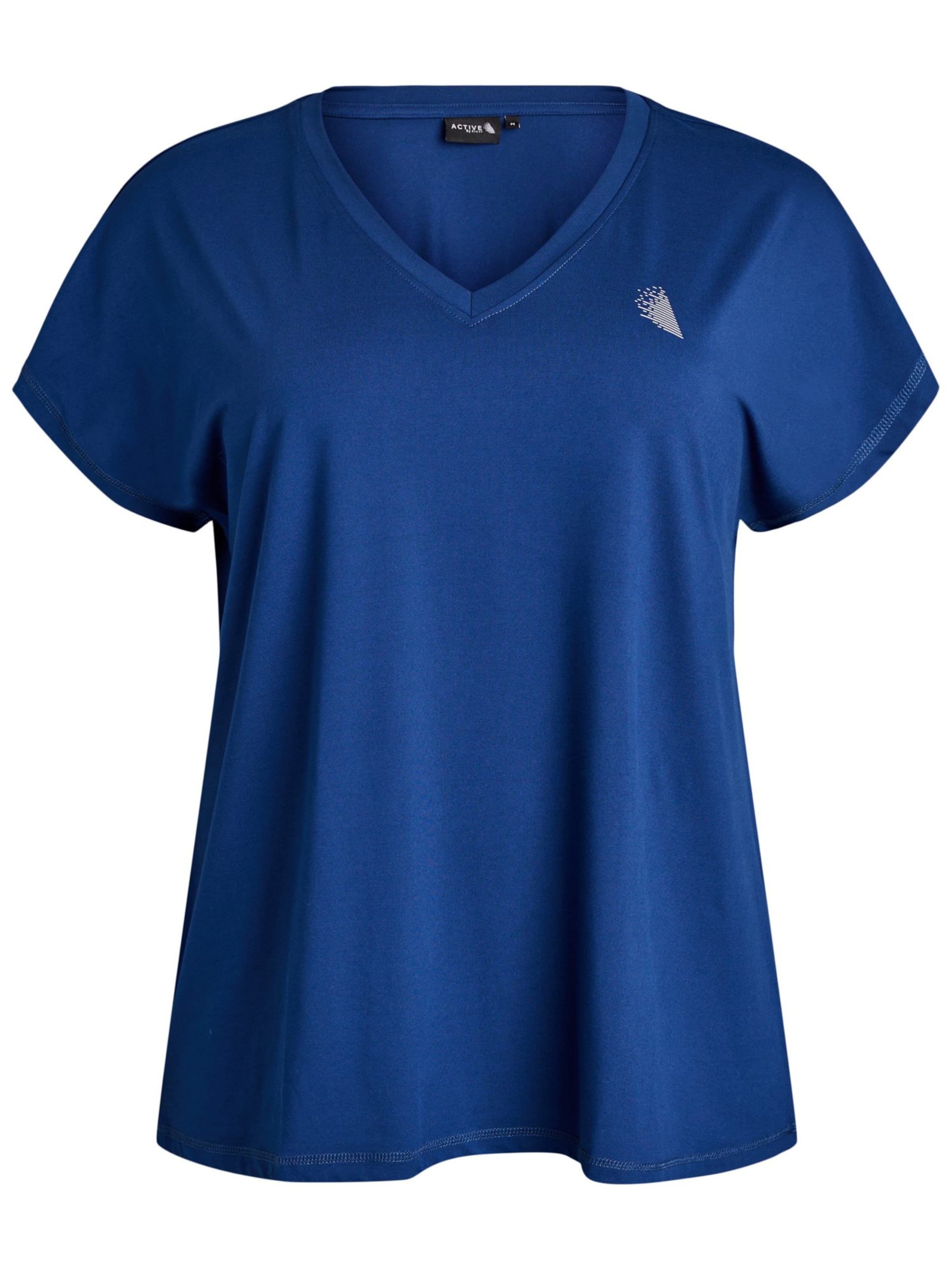 Active by Zizzi Shirt &#x27;Abasic&#x27; in Blauw: voorkant