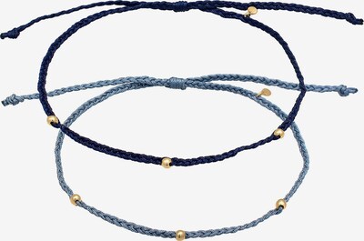 ELLI Fußschmuck Boho in hellblau / dunkelblau / gold, Produktansicht