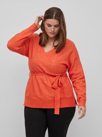 Pull-over 'Cilia' EVOKED en orange : devant