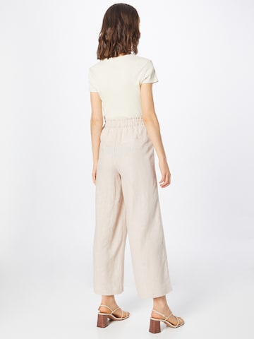 ONLY Wide leg Trousers 'ONLTokyo' in Beige