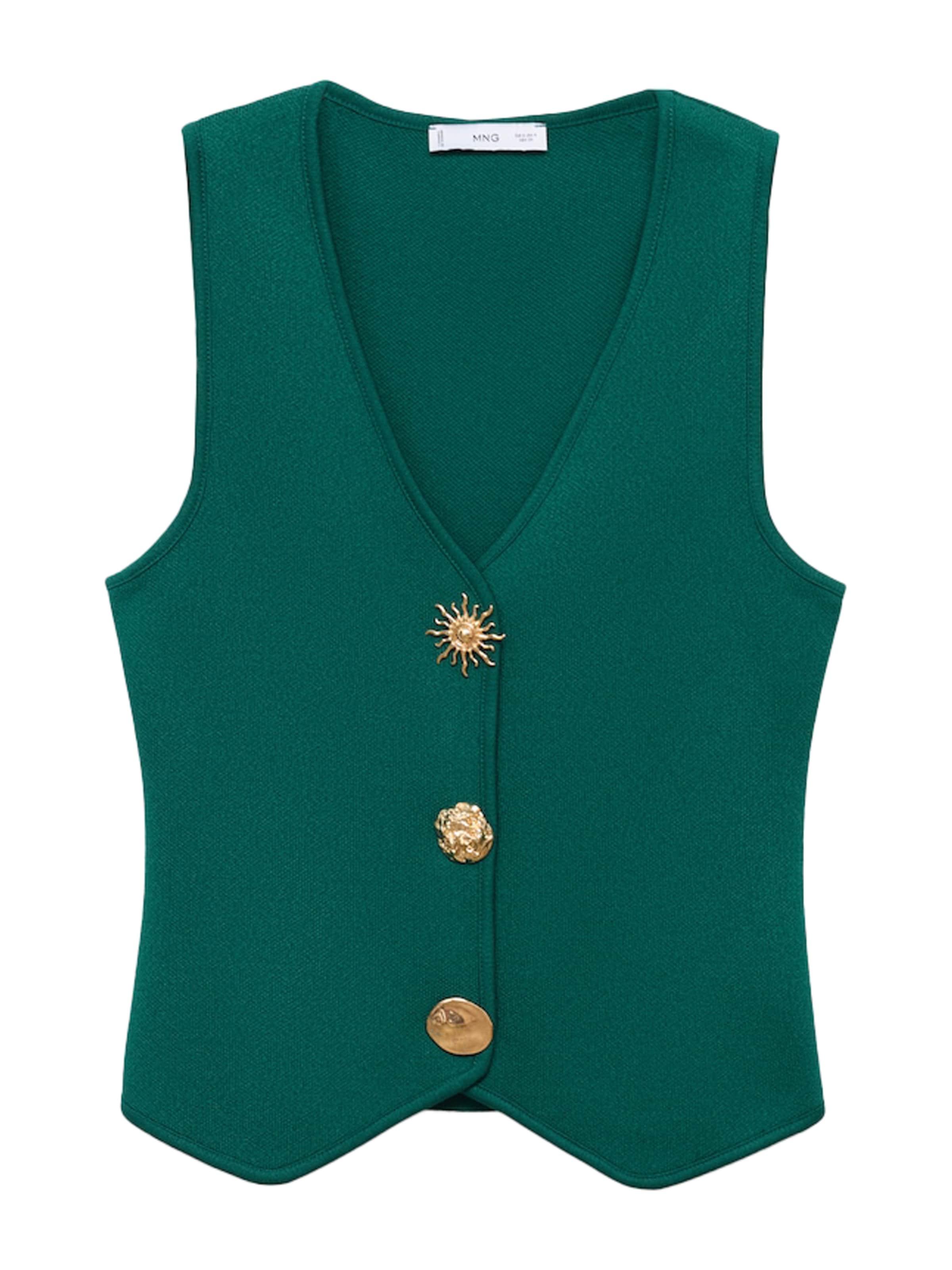 MANGO Strickweste 'Antonia' in Grün: Vorderseite