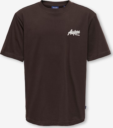 Only & Sons Junior T-shirt 'OSJLARRY' i brun: framsida