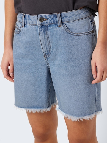 Noisy may Regular Jeans 'Smiley' in Blauw