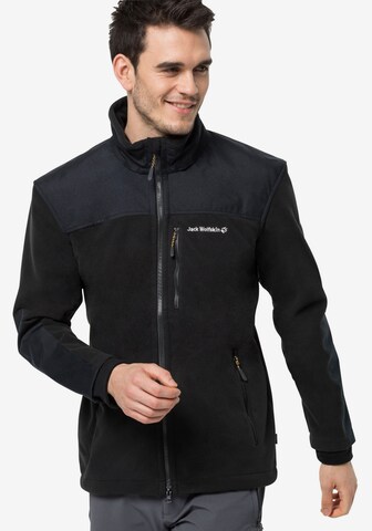 JACK WOLFSKIN Funktionsfleecejacke 'Blizzard' in Schwarz: predná strana