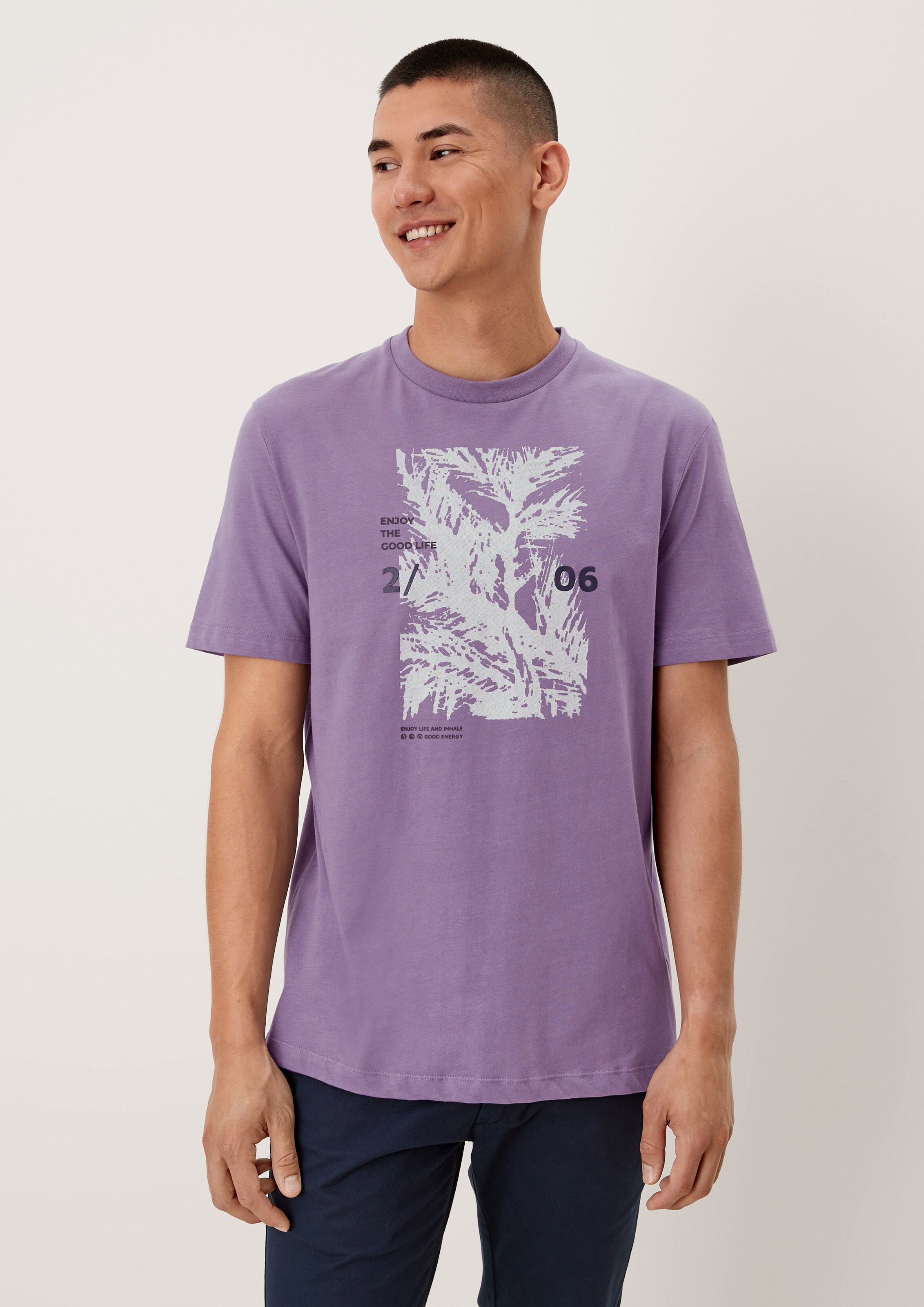 Männer Große Größen s.Oliver T-Shirt in Lila - ZD70769