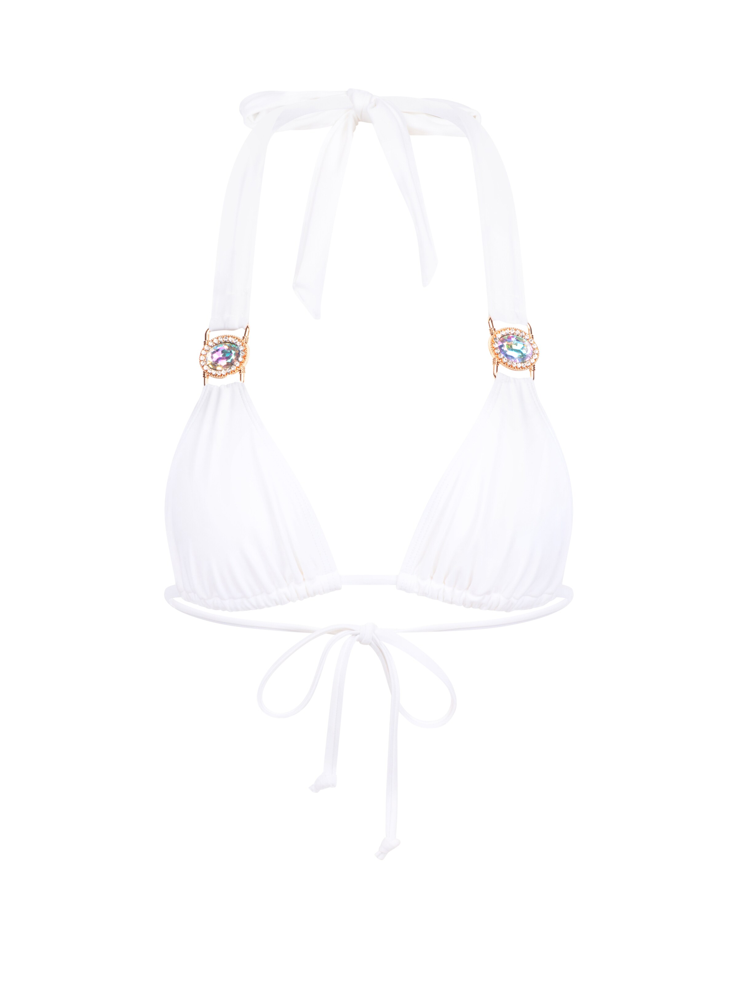Moda Minx Triangel Bikinitop 'Amour' in Wit: voorkant