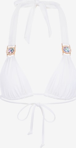 Moda Minx Triangel Bikinitop 'Amour' in Wit: voorkant