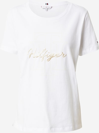 TOMMY HILFIGER Shirt in de kleur Goud / Wit, Productweergave