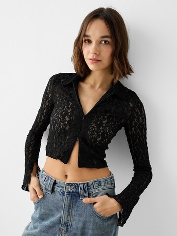 Bershka Top w kolorze czarny