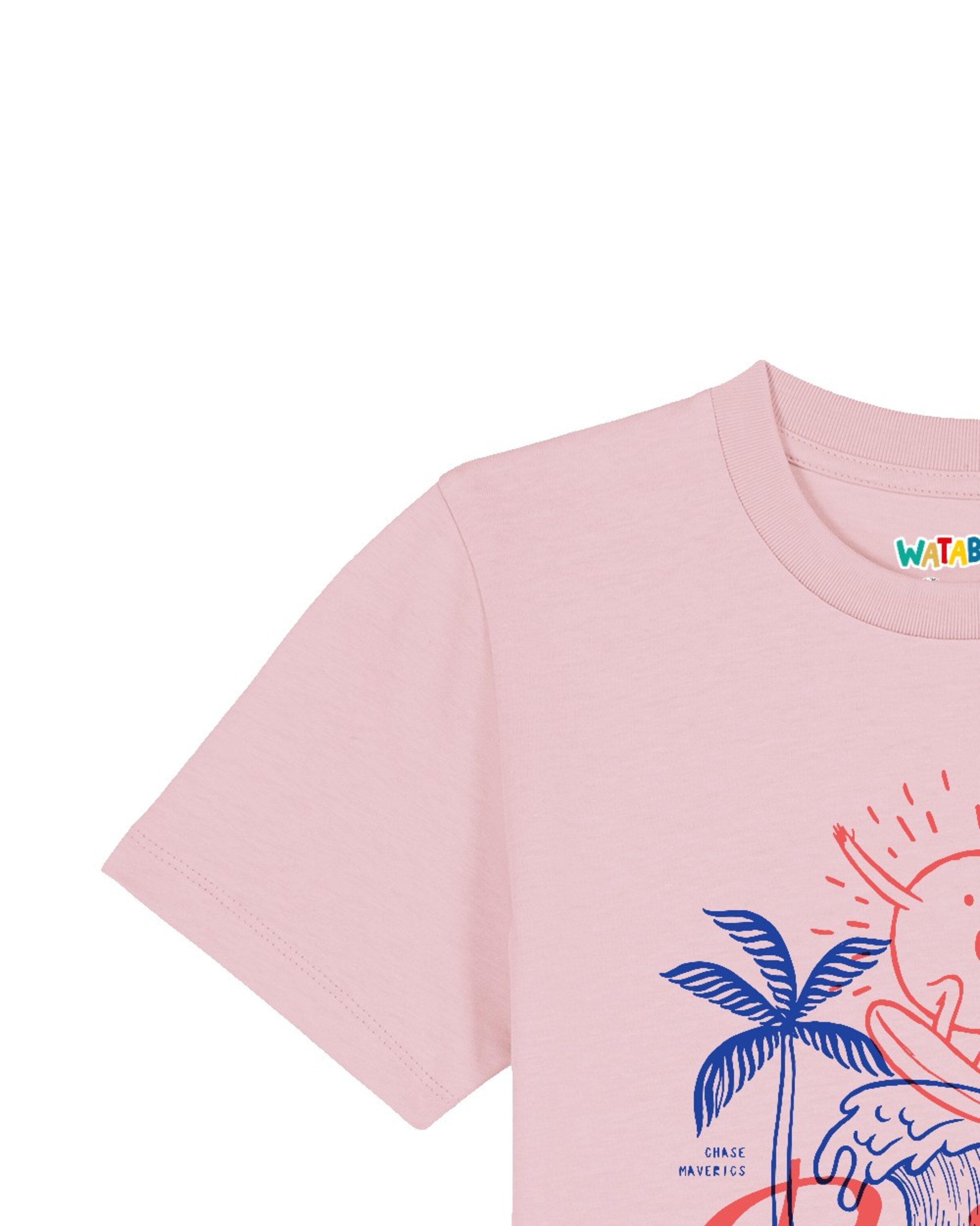 T-Shirt 'Ride the waves' watabout.kids en rose