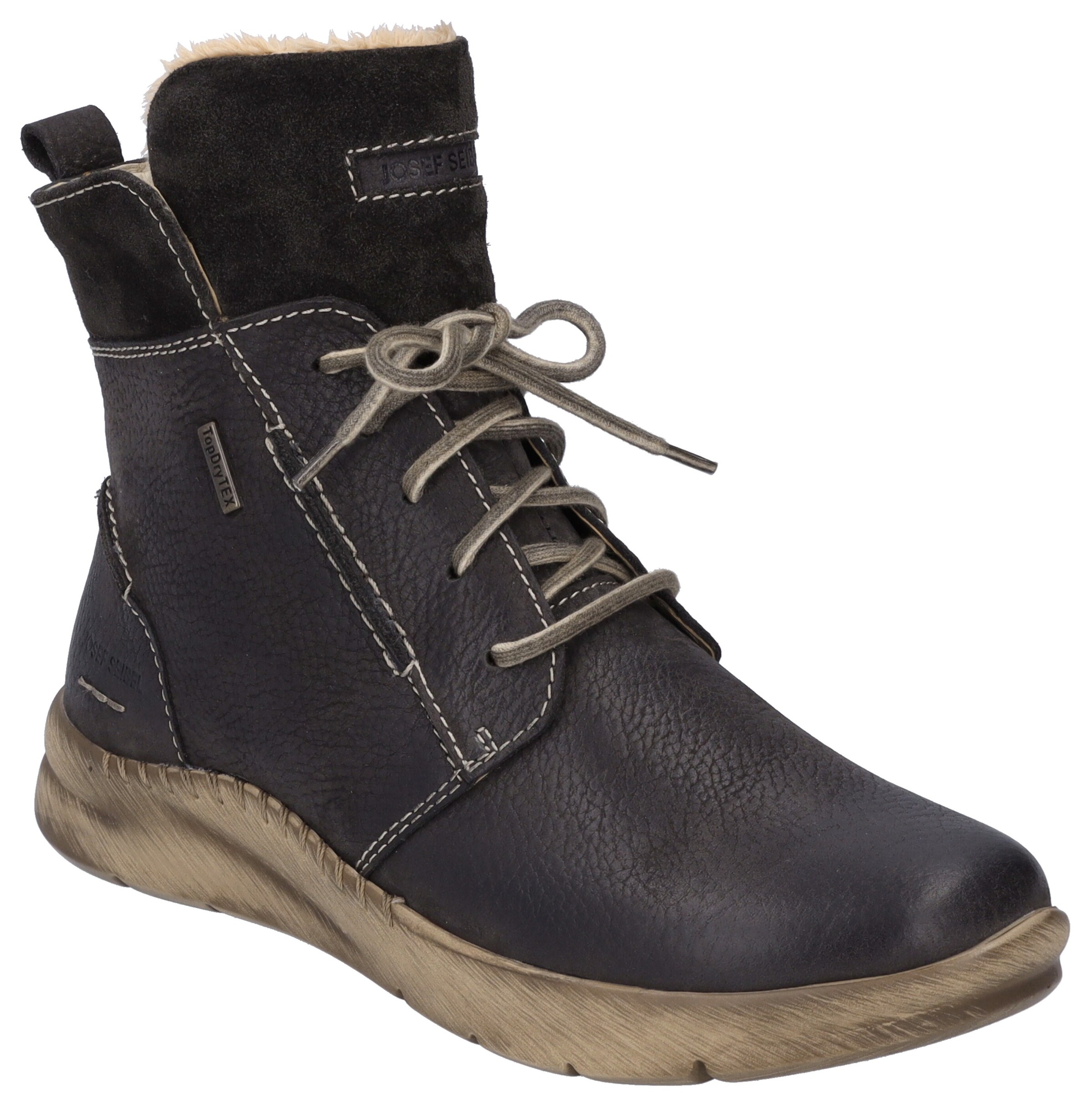 JOSEF SEIBEL Schnürstiefelette 'Cony' in Schwarz