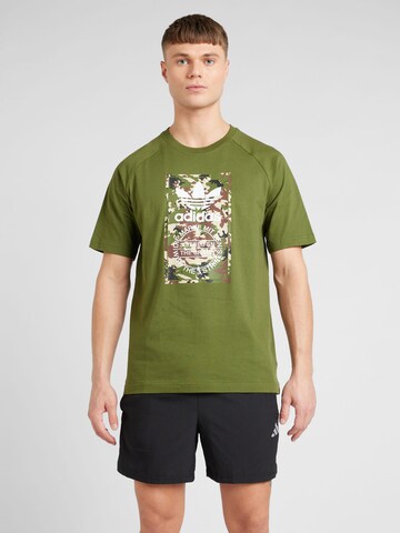 T-Shirt 'CAMO TONGUE' ADIDAS ORIGINALS en vert : devant