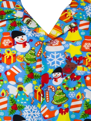 Regular fit Camicia 'Christmas Allover' di King Kameha in blu
