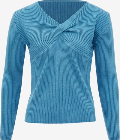 leo selection Pullover in cyanblau, Produktansicht