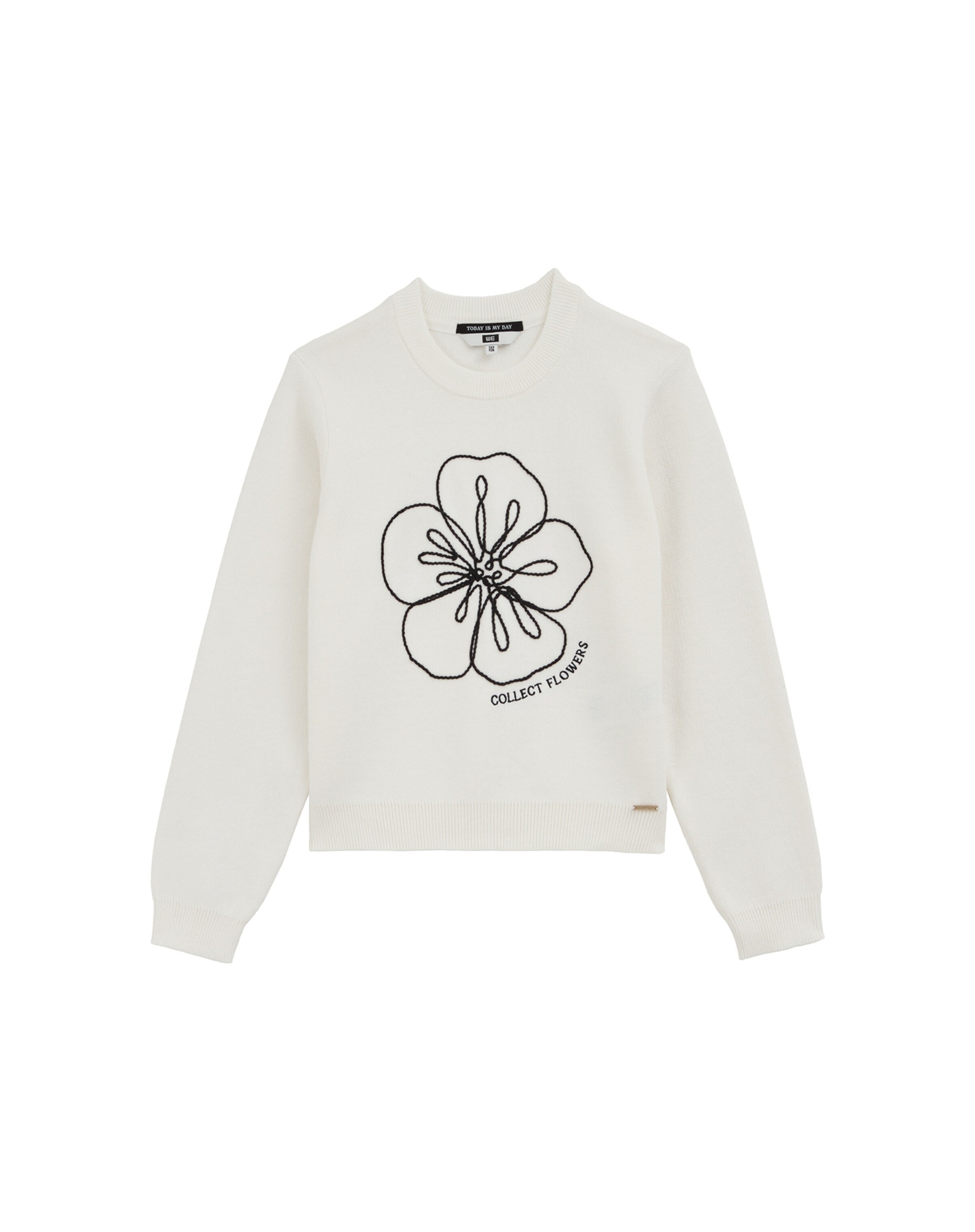 WE Fashion - Pullover em branco: frente