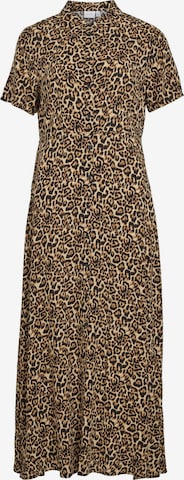 Robe-chemise VILA en beige : devant