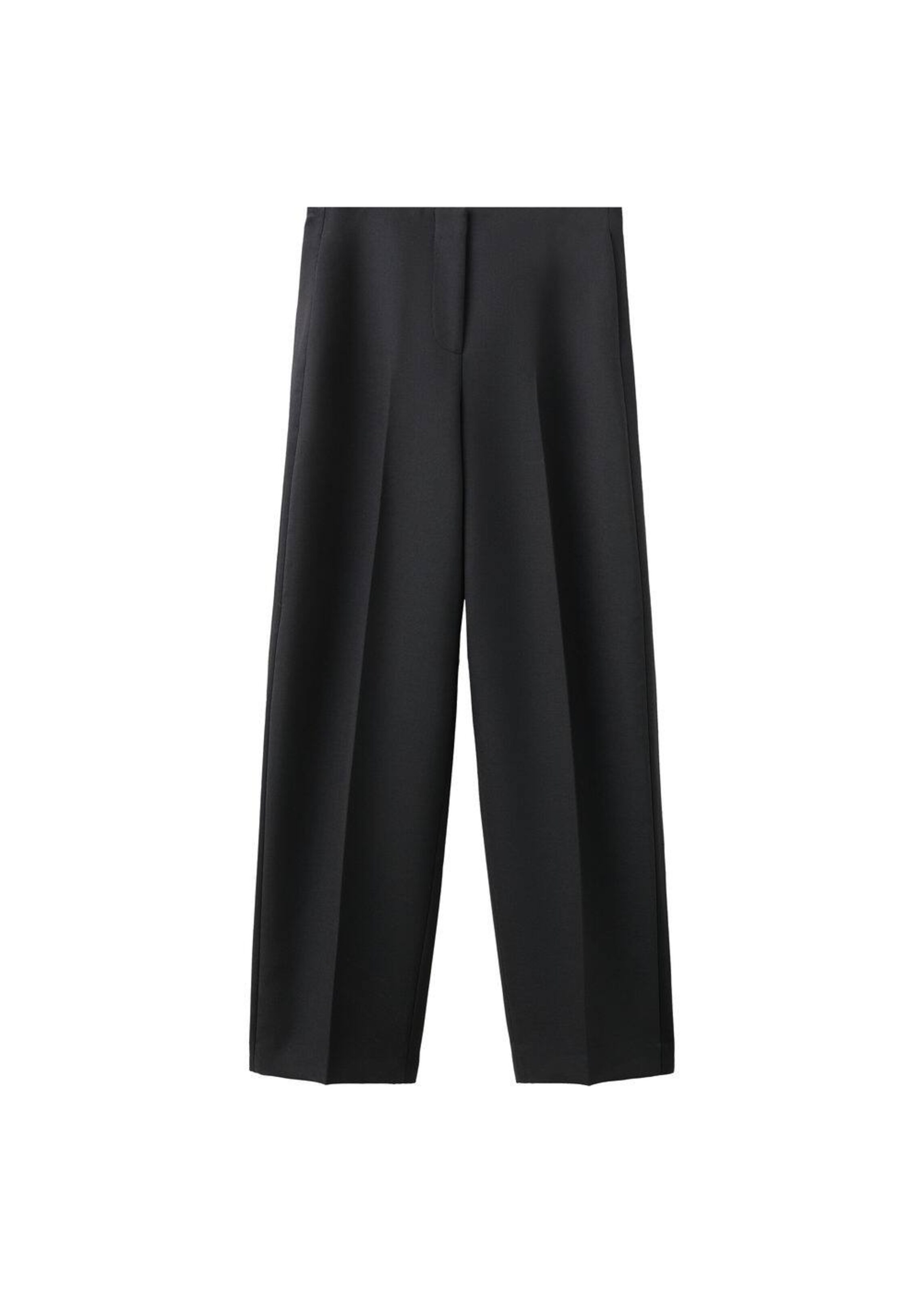 MANGO Regular Pleated Pants 'Beverly' in Black: front