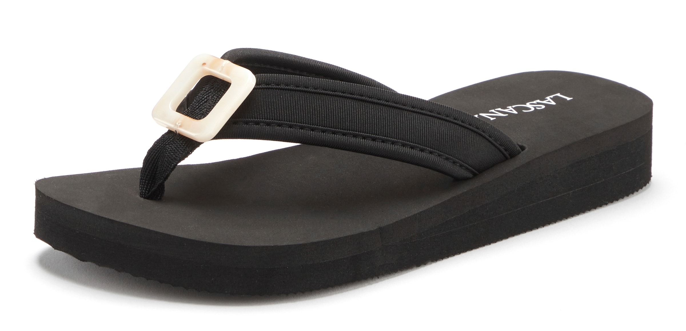 LASCANA Mules in Black: front