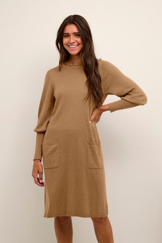 Cream Knitted dress 'CRAnva' in Brown: front