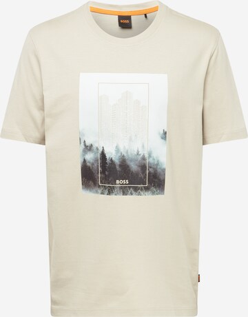 T-Shirt 'FOREST' BOSS en beige : devant