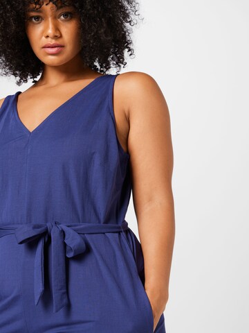 ONLY Carmakoma Jumpsuit 'FIONA' in Blauw