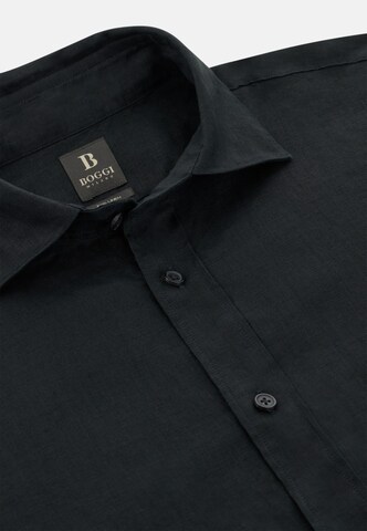 Boggi Milano Regular Fit Hemd in Schwarz