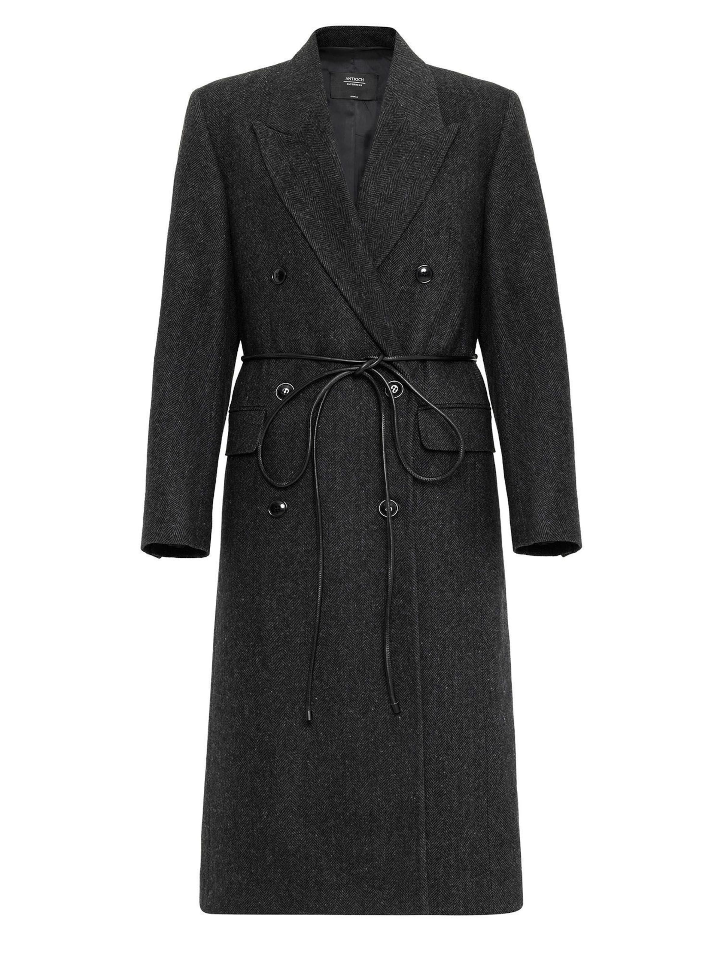 pelēks Antioch Starpsezonu mētelis: no priekšpuses