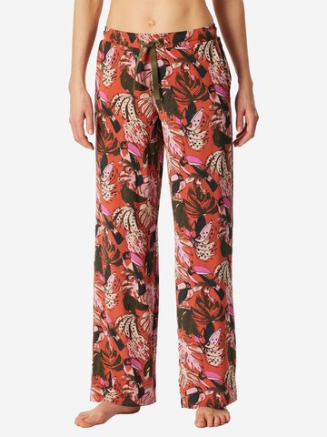 SCHIESSER - Pantalón de pijama ' Mix Relax ' en naranja: frente