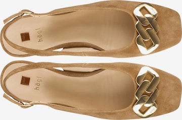 Högl Ballet Flats with Strap 'Jacky' in Beige
