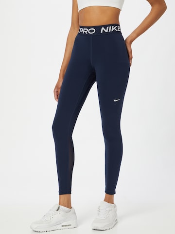 NIKE Skinny Sportnadrágok - kék: elől