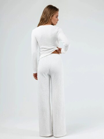 Wide leg Pantaloni di Busem in bianco