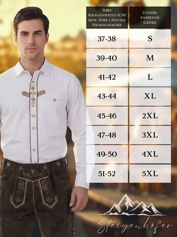 Steigenhöfer Regular fit Traditional Button Up Shirt 'Vincent' in White