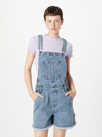 SISTERS POINT Regular Jean Overalls in Blue: front