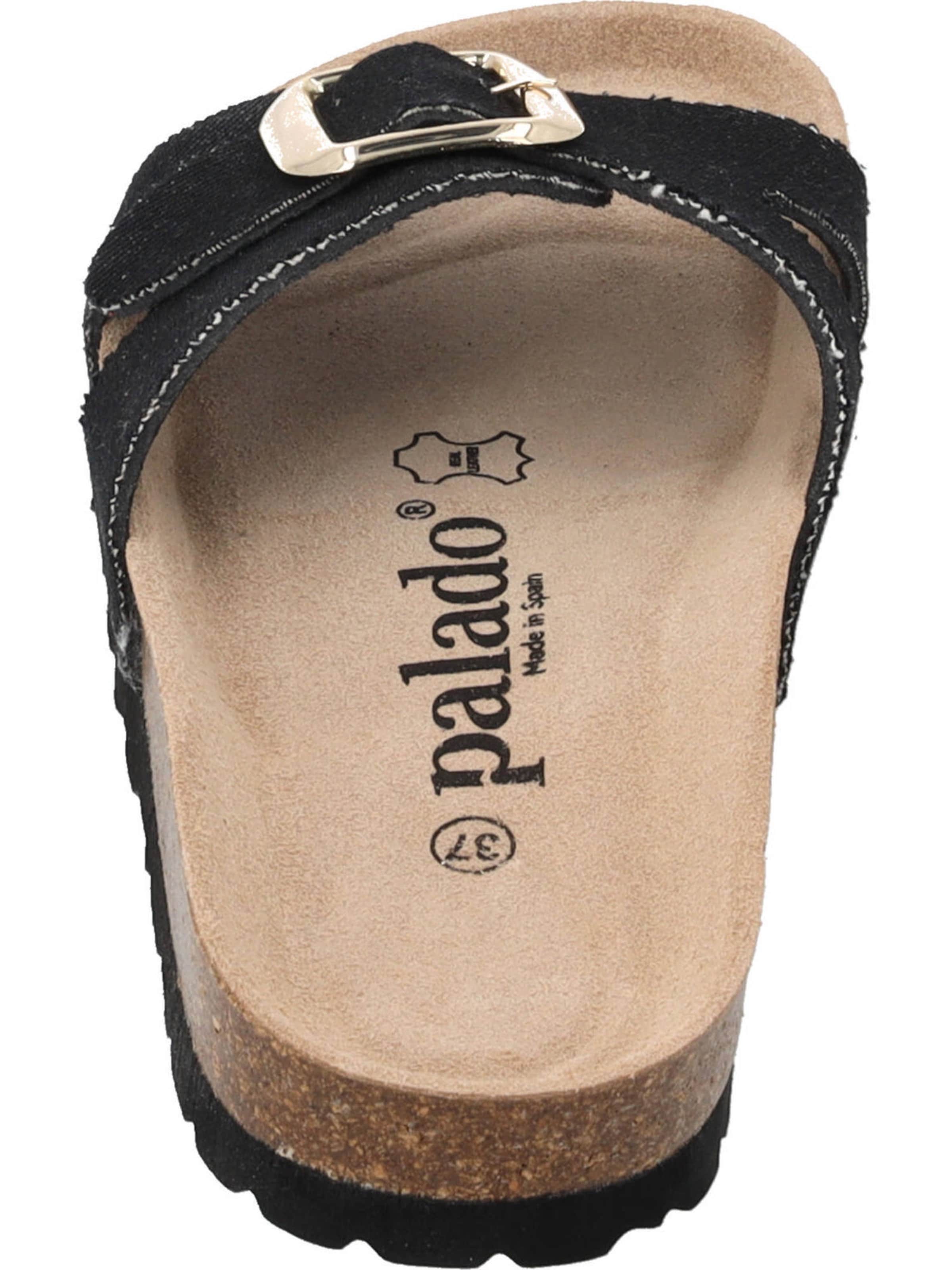 Palado Papucs 'Tinos Jeans' - fekete