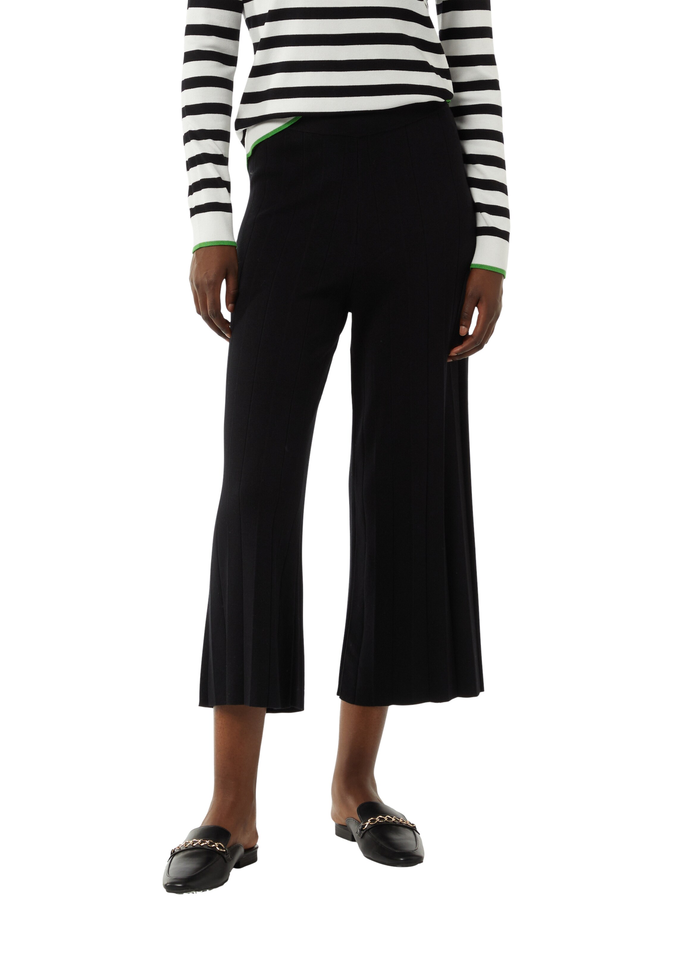 COMMA Flared Hose in Schwarz: Vorderseite