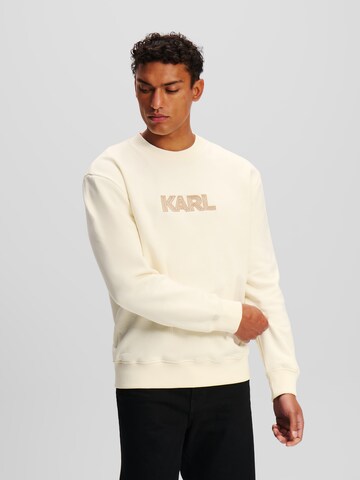 Karl Lagerfeld Sweatshirt 'Art Deco' in Beige: front