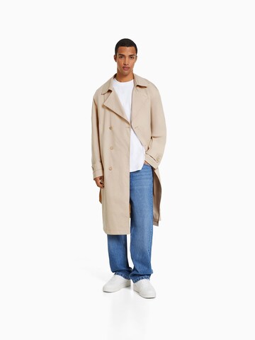 Bershka Between-Seasons Coat in Beige