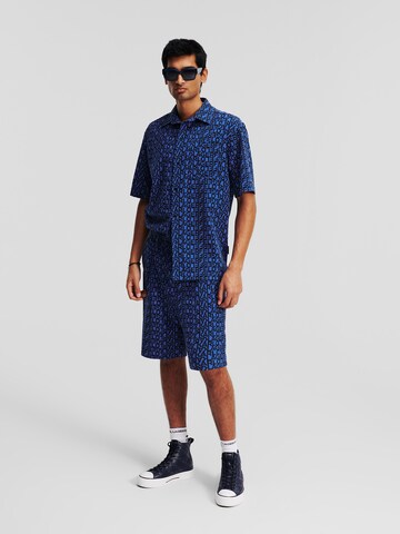 Karl Lagerfeld Regular fit Button Up Shirt in Blue