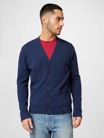 COLOURS & SONS Knit Cardigan in Blue: front