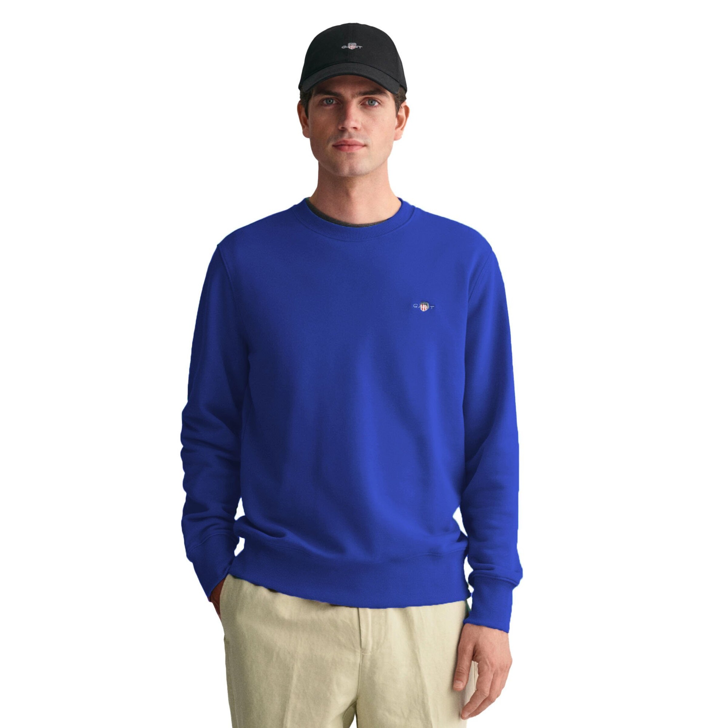 Sweat-shirt GANT en bleu : devant