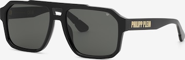 Philipp Plein - Óculos de sol em preto: frente