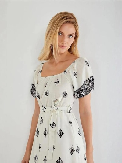 MixRay Summer Dress in Ecru / Black, Item view