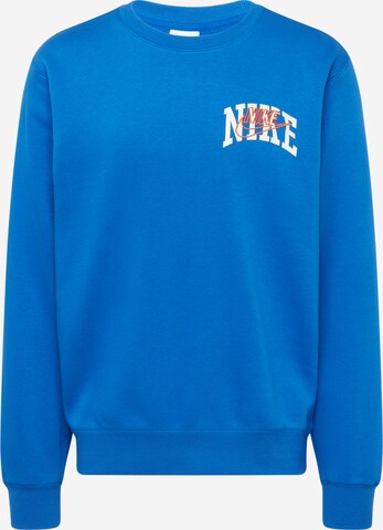 Nike Sportswear Majica 'CLUB BB ARCH GX' | modra barva: sprednja stran