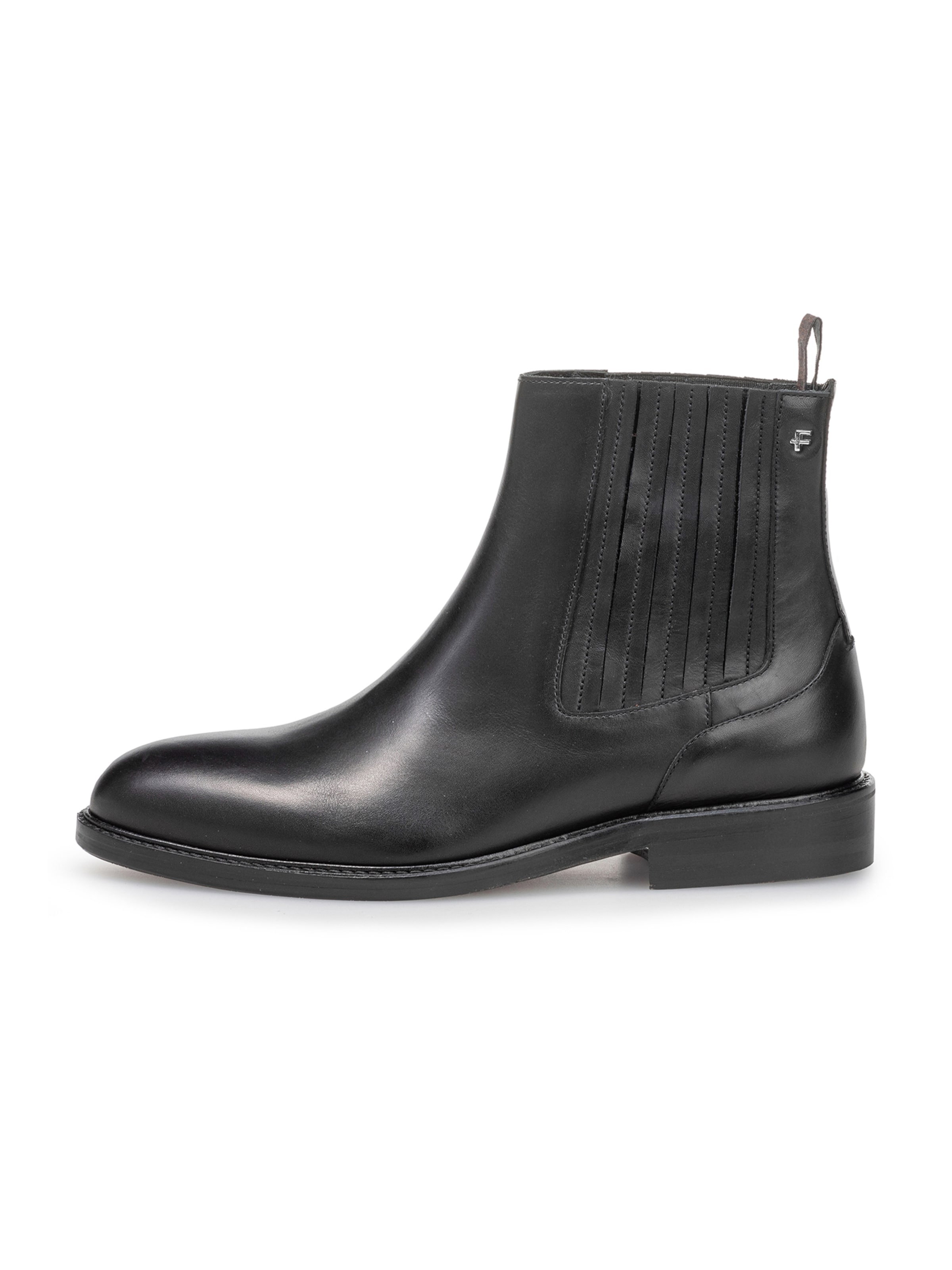 Floris van Bommel Chelsea Boot in Schwarz: Vorderseite
