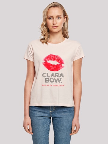 T-shirt 'Clara Bow Red Lip Classic Thing' F4NT4STIC en rose : devant