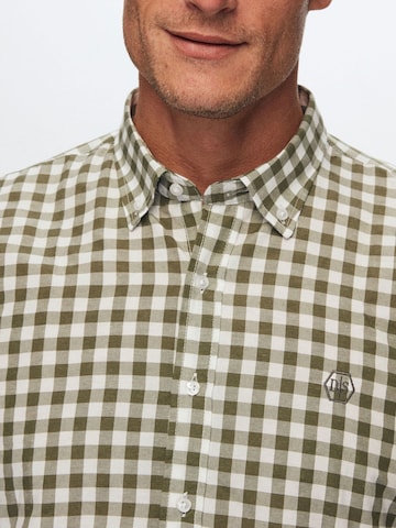 D’S Damat Regular fit Overhemd in Groen
