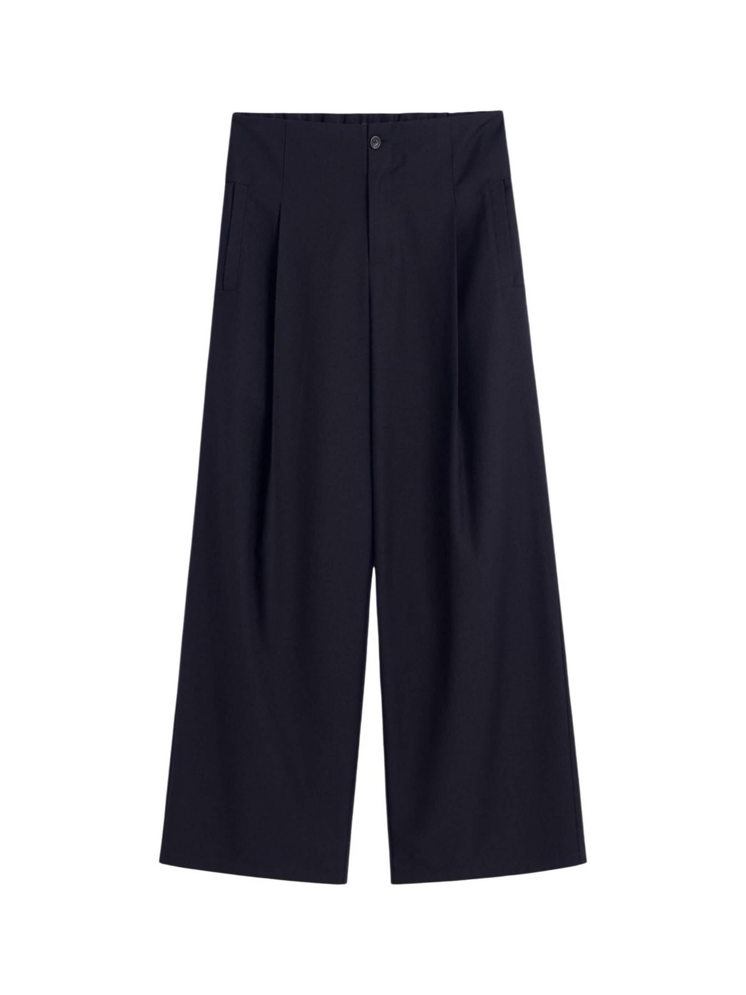 Desigual - Pierna ancha Pantalón en negro: frente