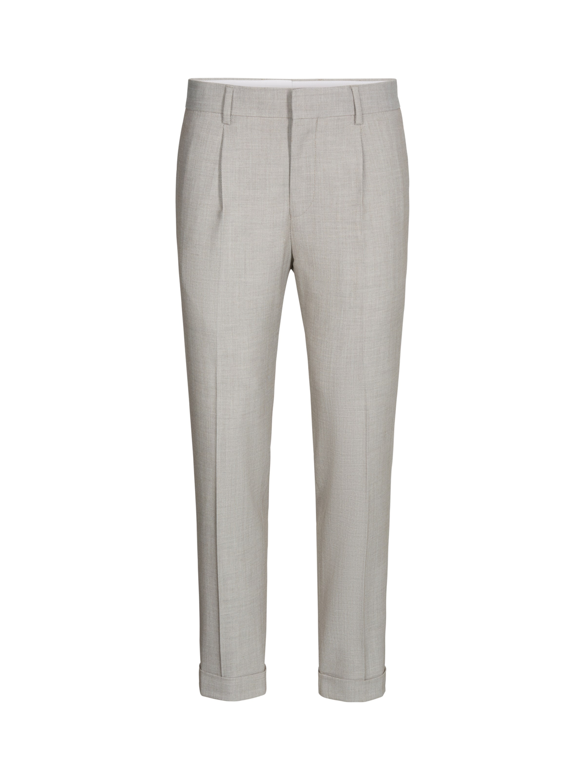 STRELLSON Loosefit Bandplooibroek in Beige: voorkant