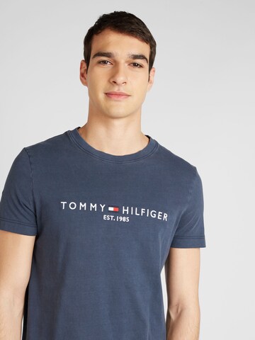 T-Shirt 'GARMENT DYE' TOMMY HILFIGER en bleu