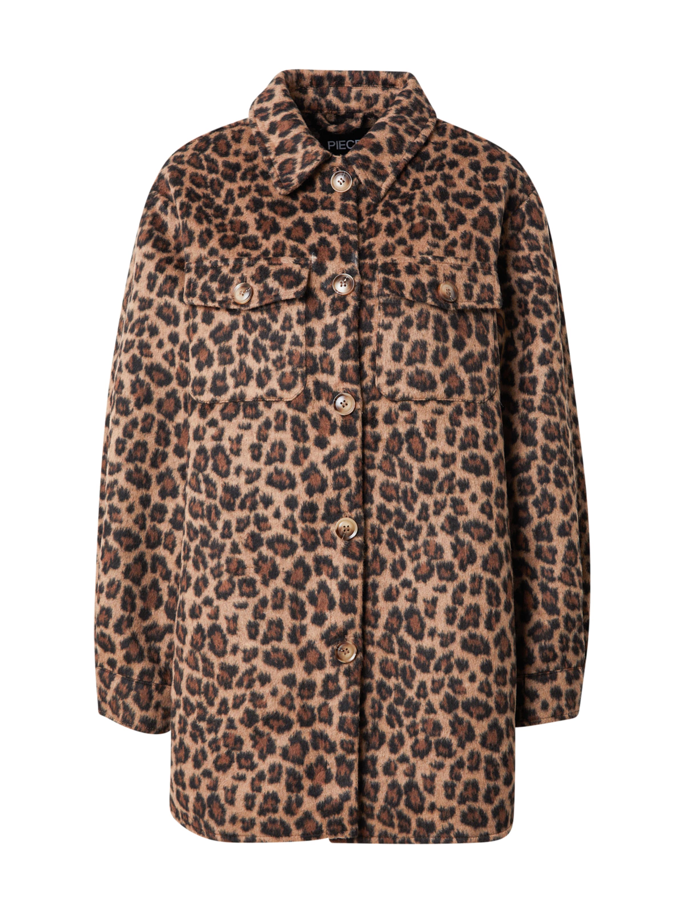 PIECES Φθινοπωρινό και ανοιξιάτικο μπουφάν 'PCSaga' σε μαύρο: μπροστά